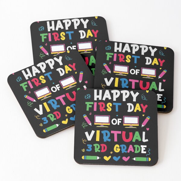 Item preview, Happy First Day of Virtual 3rd Grade Teacher Students  designed and sold by IyadBro.
