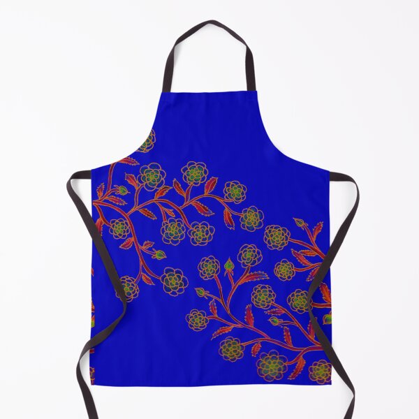 Artikelvorschau, Stylized Climbing Roses on Blue Background entworfen und verkauft von CarolineLembke.