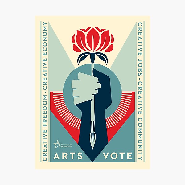 ArtsVote 2020 Logo - Vertical Photographic Print