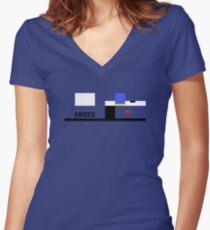 Eames House Abstract Architecture T-shirt Women's Fitted V-Neck T-Shirt