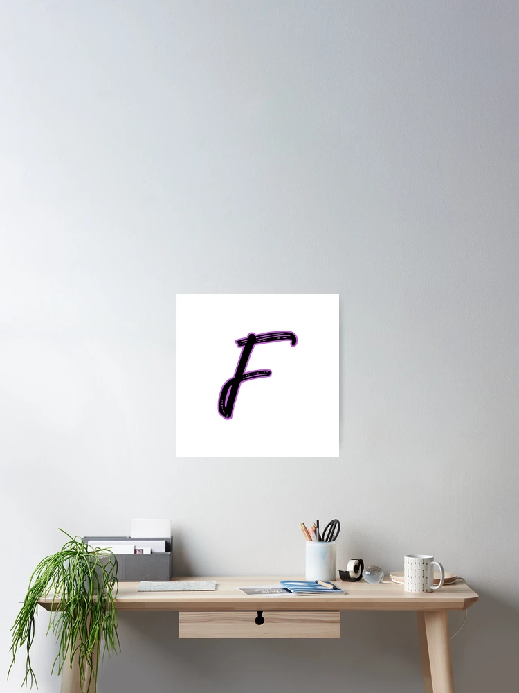 Thumbnail 2 of 3, Poster, Letter F designed and sold by RafaTakami.