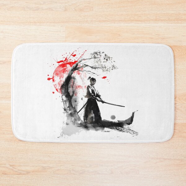 Samouraï japonais Tapis de bain