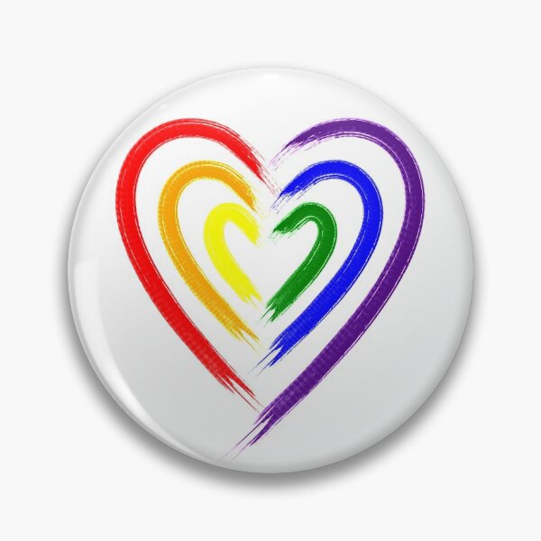 Artikelvorschau, Regenbogen-Herz-Pinselstriche entworfen und verkauft von cfspider.