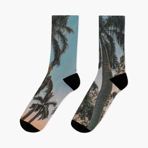 Item preview, Lined up Palm Trees with sunset designed and sold by ExploreStore.