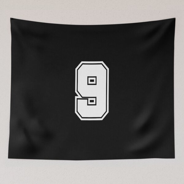 Item preview, 9 back number college style football soccer number designed and sold by GeogDesigns.