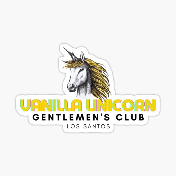 Vanilla Unicorn Gentlemen's Club Sticker