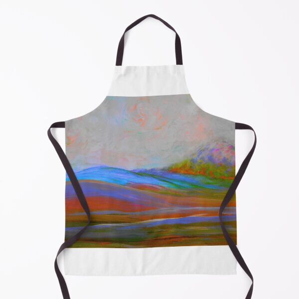Item preview, Clouds Rolling In Abstract Landscape Turquoise designed and sold by EloiseArt.
