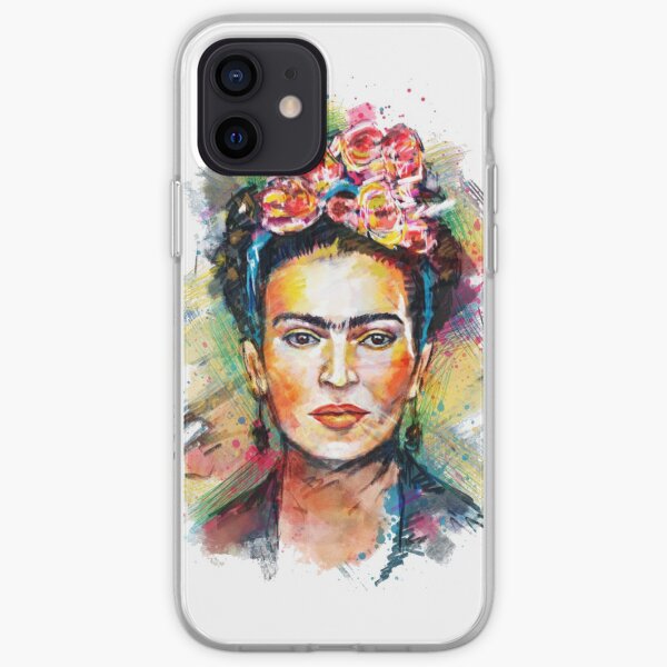 Frida Kahlo colourful portrait iPhone Soft Case