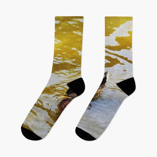 Item preview, Duck swimming in golden water designed and sold by Anna Lemos.