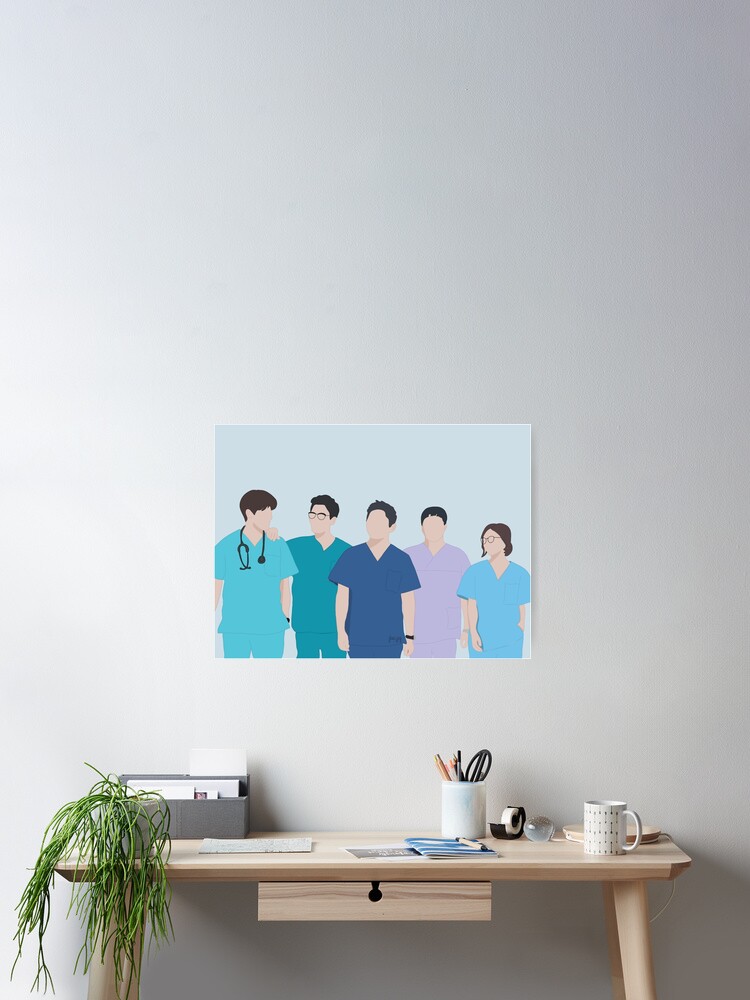 Hospital Playlist Kdrama Portrait Poster By Julianbaet Redbubble