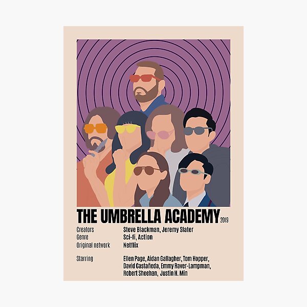 Item preview, Umbrella Academy minimalist poster designed and sold by Arrows Designs.