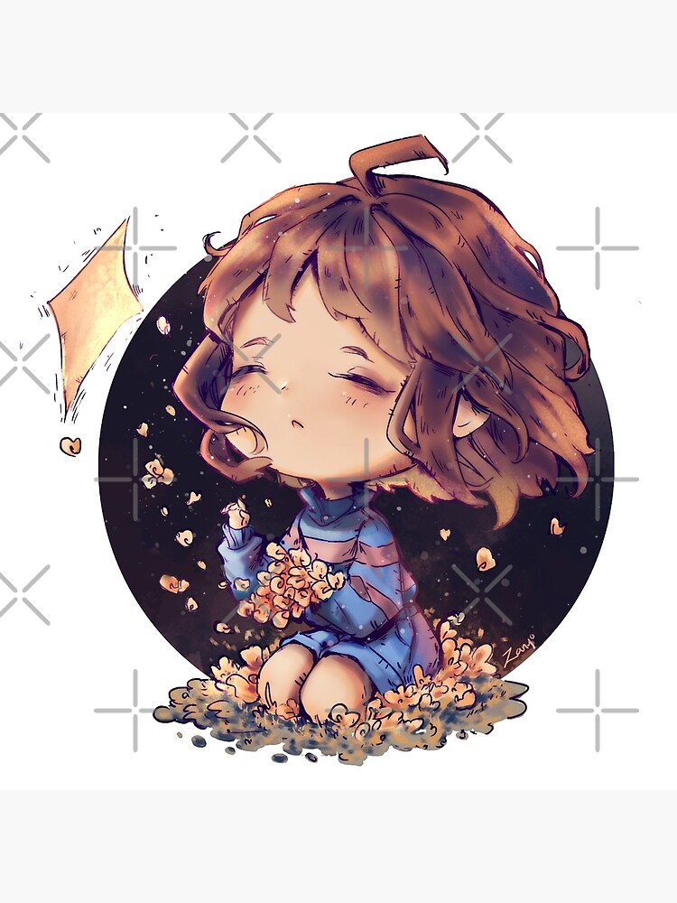 Frisk Chibi Determination Art Board Print By Zanyart Redbubble