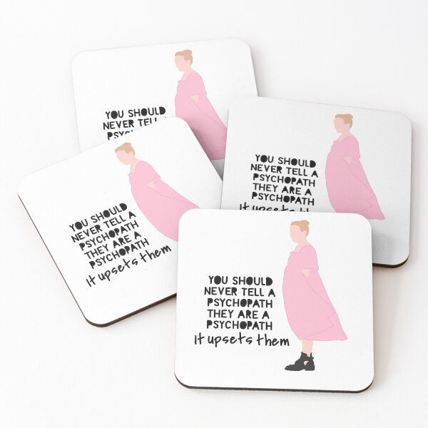 Item preview, you should never tell a psychopath they are a psychopath it upsets them villanelle pink floaty dress quote killing eve designed and sold by emcazalet.