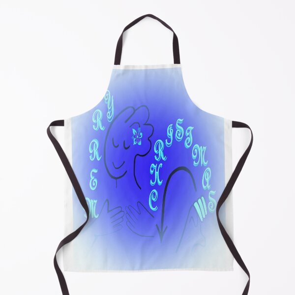 Item preview, American Sign Language Merry Christmas BLUE Version designed and sold by EloiseArt.