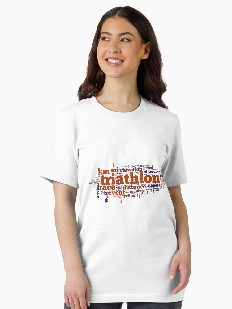 Thumbnail 1 of 7, Essential T-Shirt, Triathlon Word Map designed and sold by mile24.