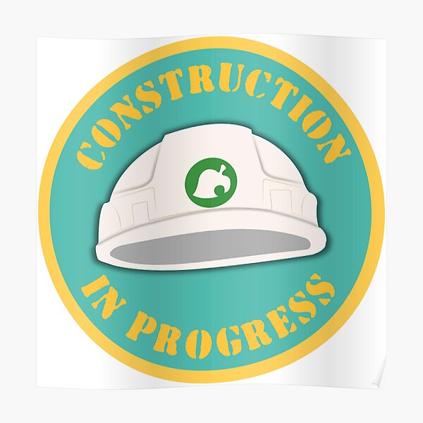 "ACNH Construction Hat" Poster by maditrilling Redbubble