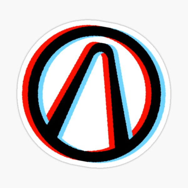 Borderlands Vault Symbol 3D Anaglyph Sticker