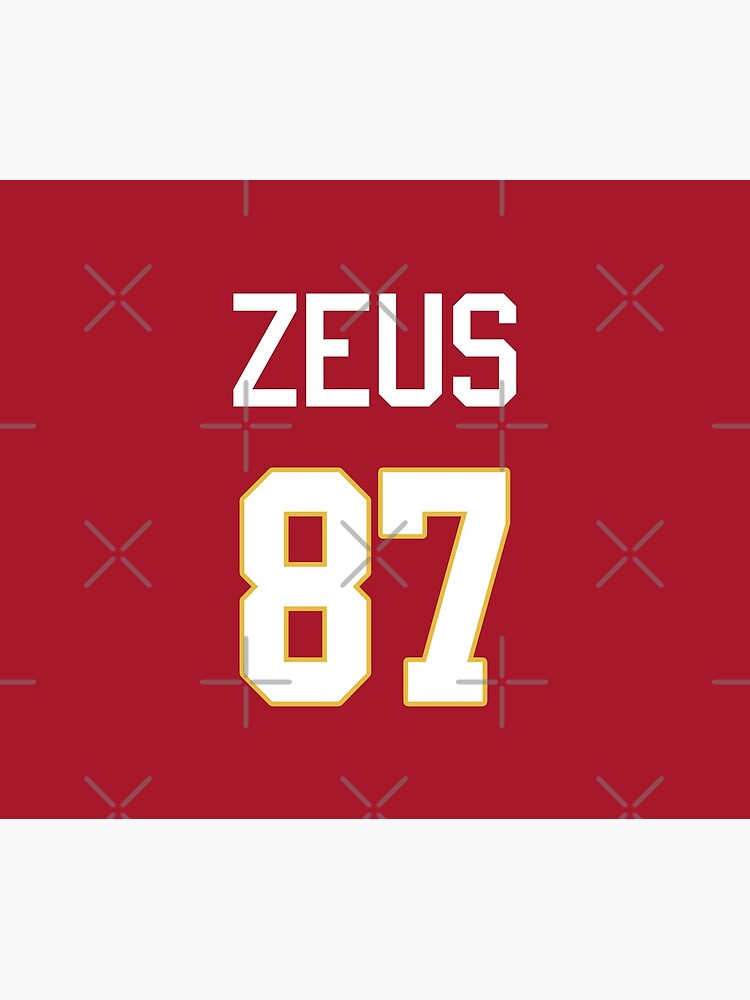 Limited Edition Zeus 87 Jersey Style Shirt, Kansas City Chiefs Shirt, Mug, Hoodie & Wall Tapestry! by GoatGear