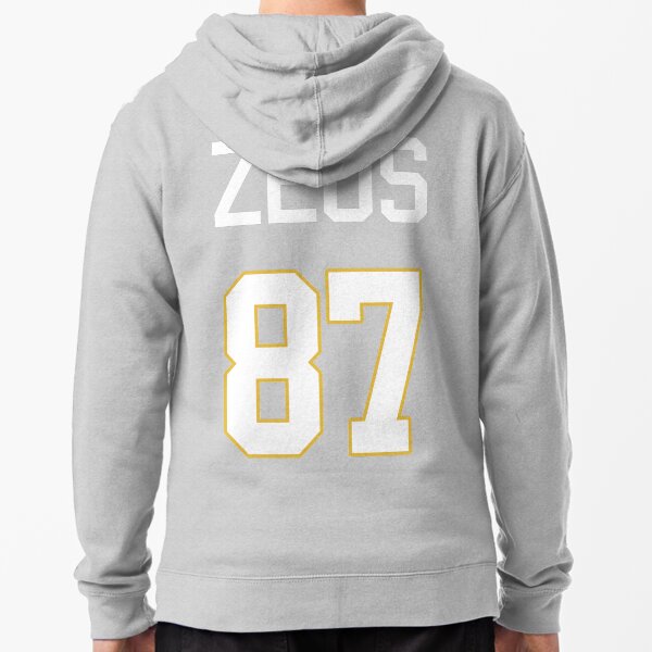 Limited Edition Zeus 87 Jersey Style Shirt, Kansas City Chiefs Shirt, Mug, Hoodie & Wall Tapestry! Zipped Hoodie