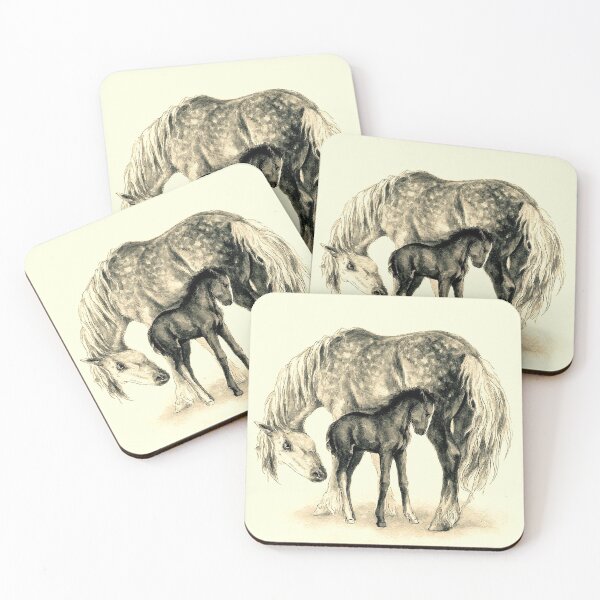 Item preview, A mother horse with her foal designed and sold by Telion-Gall.