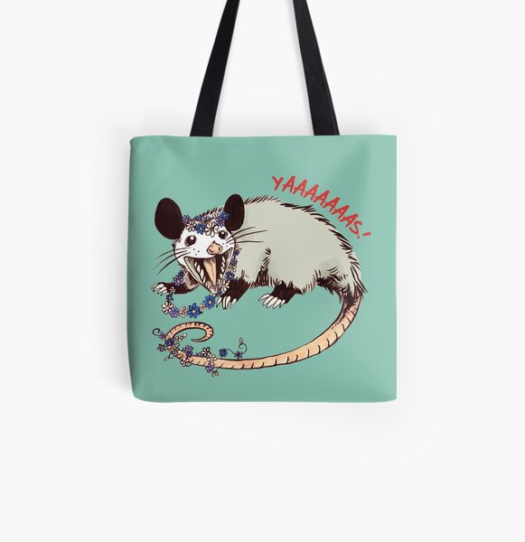 Daisy Chain Opossum Possum Yaaaas! All Over Print Tote Bag