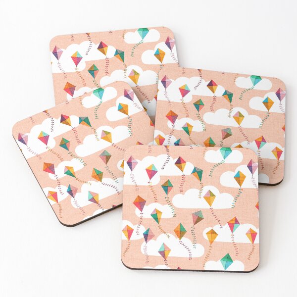 Item preview, Flying Kites {Peach} Morning Sky and Clouds designed and sold by Cecilia Mok.