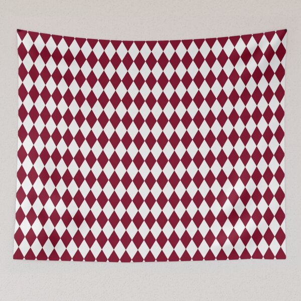 Item preview, Burgundy Red and White Diamond Pattern designed and sold by BleuSky.