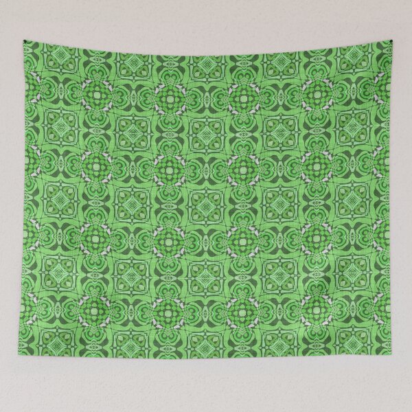 Item preview, Intricate Decorative Ottoman Temple Pattern - Mint Lime designed and sold by Wizzles Emporium.