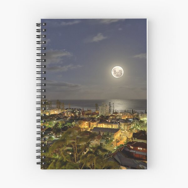 Item preview, Full super moon ocean rising over Manly NSW Australia designed and sold by Gary Blackman.