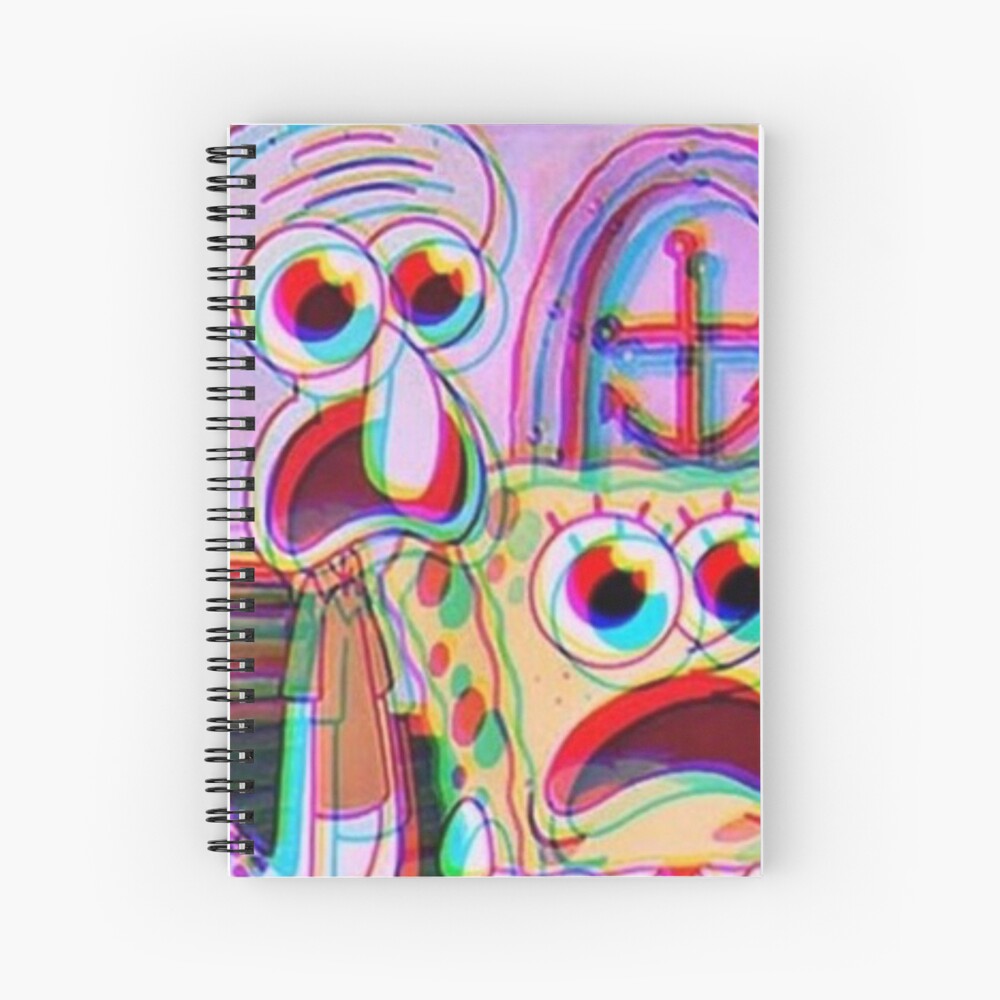 Trippy Spongebob Spiral Notebook For Sale By Sswain Redbubble 6444