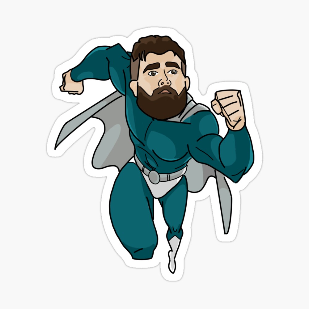 Jason Kelce Eagles Jersey Sticker for Sale by SmpleGphicFinds