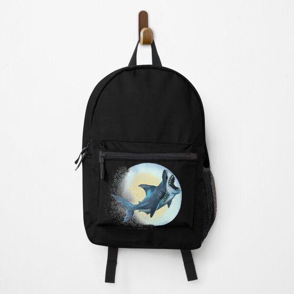 Backpack Dolphin Pink Aqua Blue Ocean Fish Whale Water Mermaid Zipper Pocket