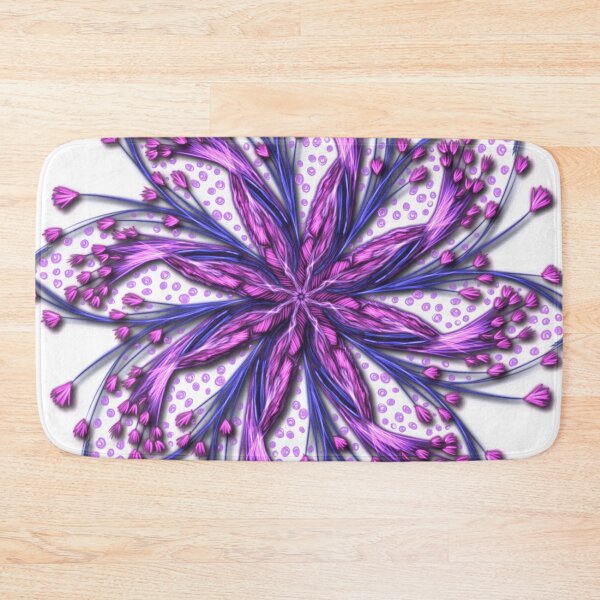 Item preview, Pink and purple wildflowers spin and sway within one flower  designed and sold by busyBeanz.