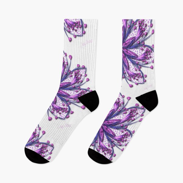 Item preview, Pink and purple wildflowers spin and sway within one flower  designed and sold by busyBeanz.