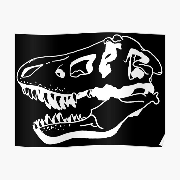 Prehistoric T Rex Skull Posters | Redbubble