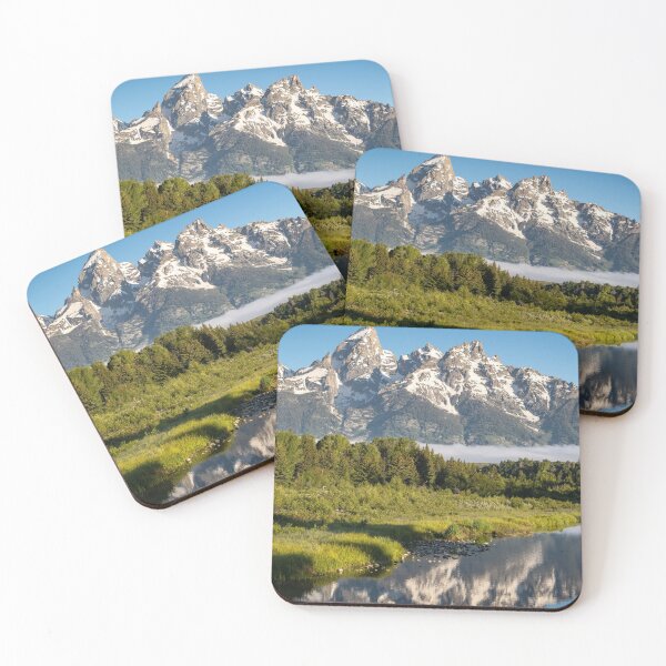 Item preview, Schwabacher's Landing in the early morning in Grand Teton National Park, with mountain reflections on the water creek designed and sold by mkopka.