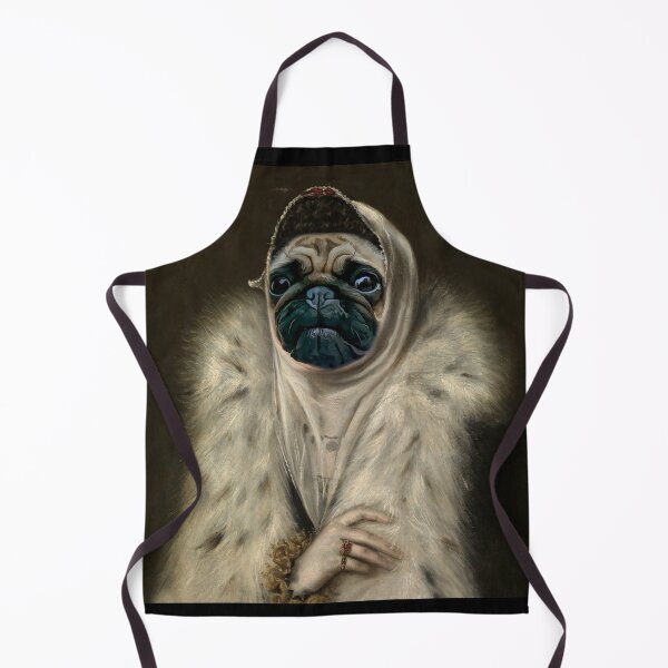 Item preview, Fur Pug Dog Lady Funny Caricature designed and sold by MOKA META.