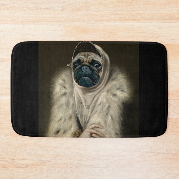 Item preview, Fur Pug Dog Lady Funny Caricature designed and sold by MOKA META.