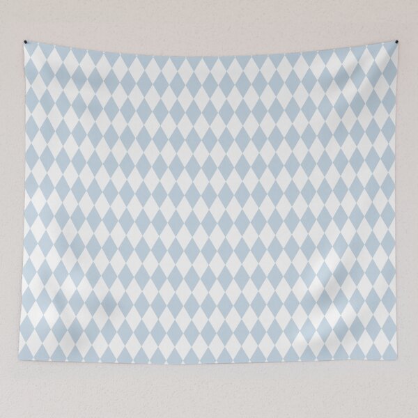 Item preview, Faded Denim Blue and White Diamond Pattern designed and sold by BleuSky.