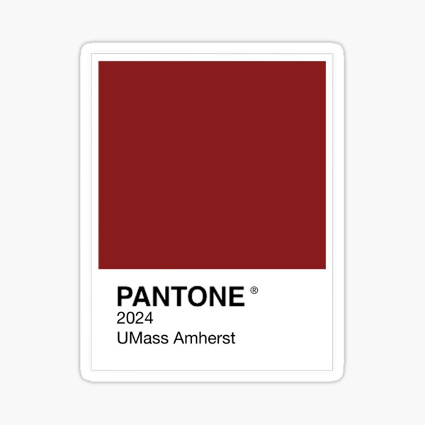 "Pantone UMass Amherst 2024 Edition" Sticker for Sale by Bieleckia