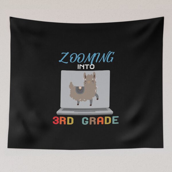 Item preview, Zooming Into 3rd Grade Back to School Gift Quarantine Llama T-Shirt designed and sold by alikassi.