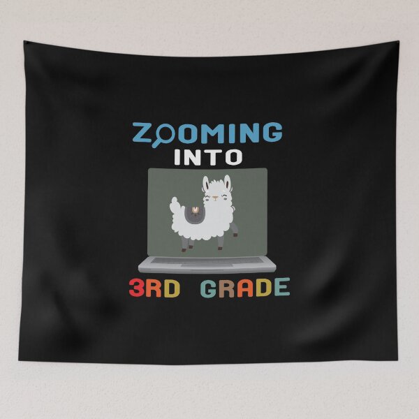 Item preview, Zooming Into 3rd Grade Back to School Gift Quarantine Llama T-Shirt designed and sold by alikassi.
