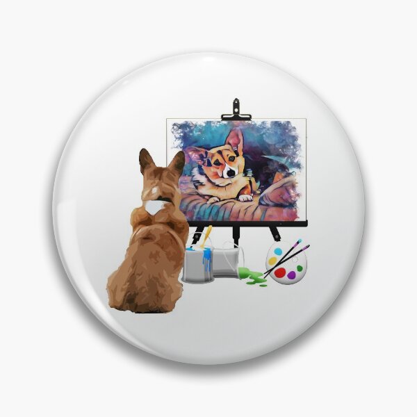 Artikelvorschau, Ein Corgi, der einen Corgi malt entworfen und verkauft von RockCreek.