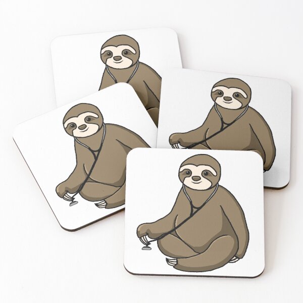 Item preview, Sloth Wearing A Doctor Stethoscope designed and sold by radiantdark.