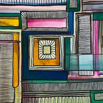 Artwork thumbnail, Geometric Map by Michell Rosenthal