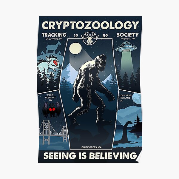 Cryptozoology Tracking Society Bigfoot Poster