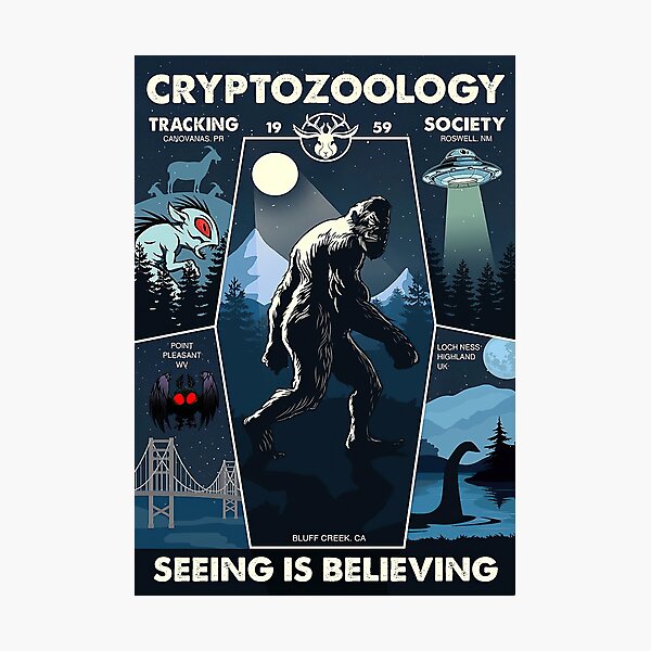 Cryptozoology Tracking Society Bigfoot Photographic Print