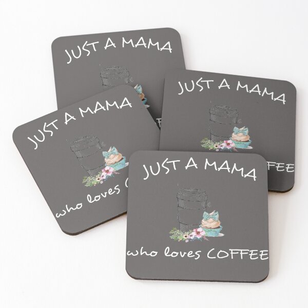 Item preview, Just a mama who loves coffee (white letters) designed and sold by MisoraA.