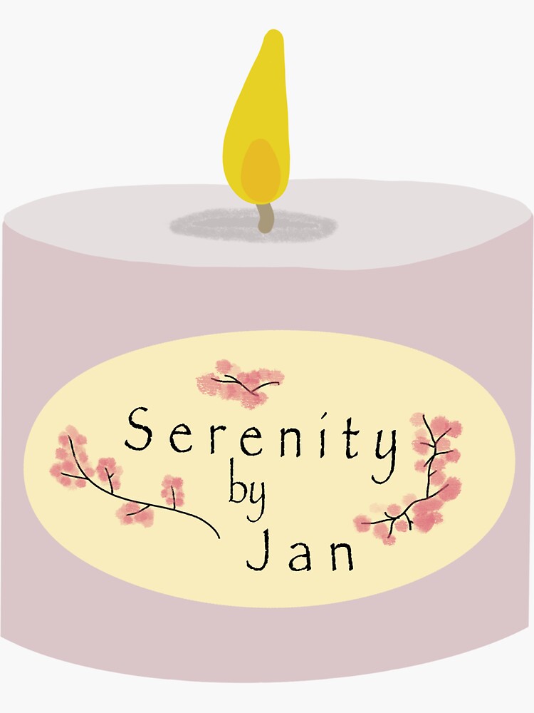 "serenity by jan candle" Sticker by katelynstum Redbubble