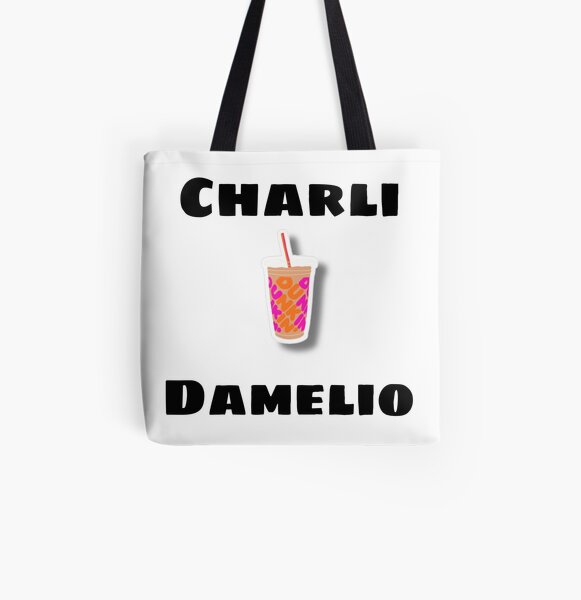 Diseño de sudadera con capucha Charli Damelio Bolsa estampada de tela